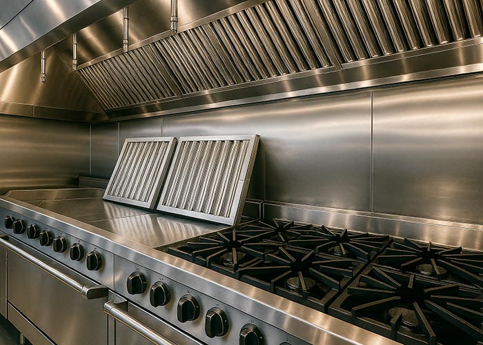 Commercial kitchen grease filter exchange service